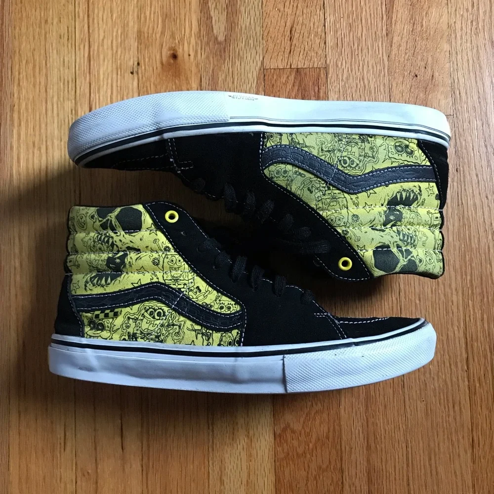 Vans X Gigliotti Spongebob Black & Yellow High-Top Skate Sneakers 11